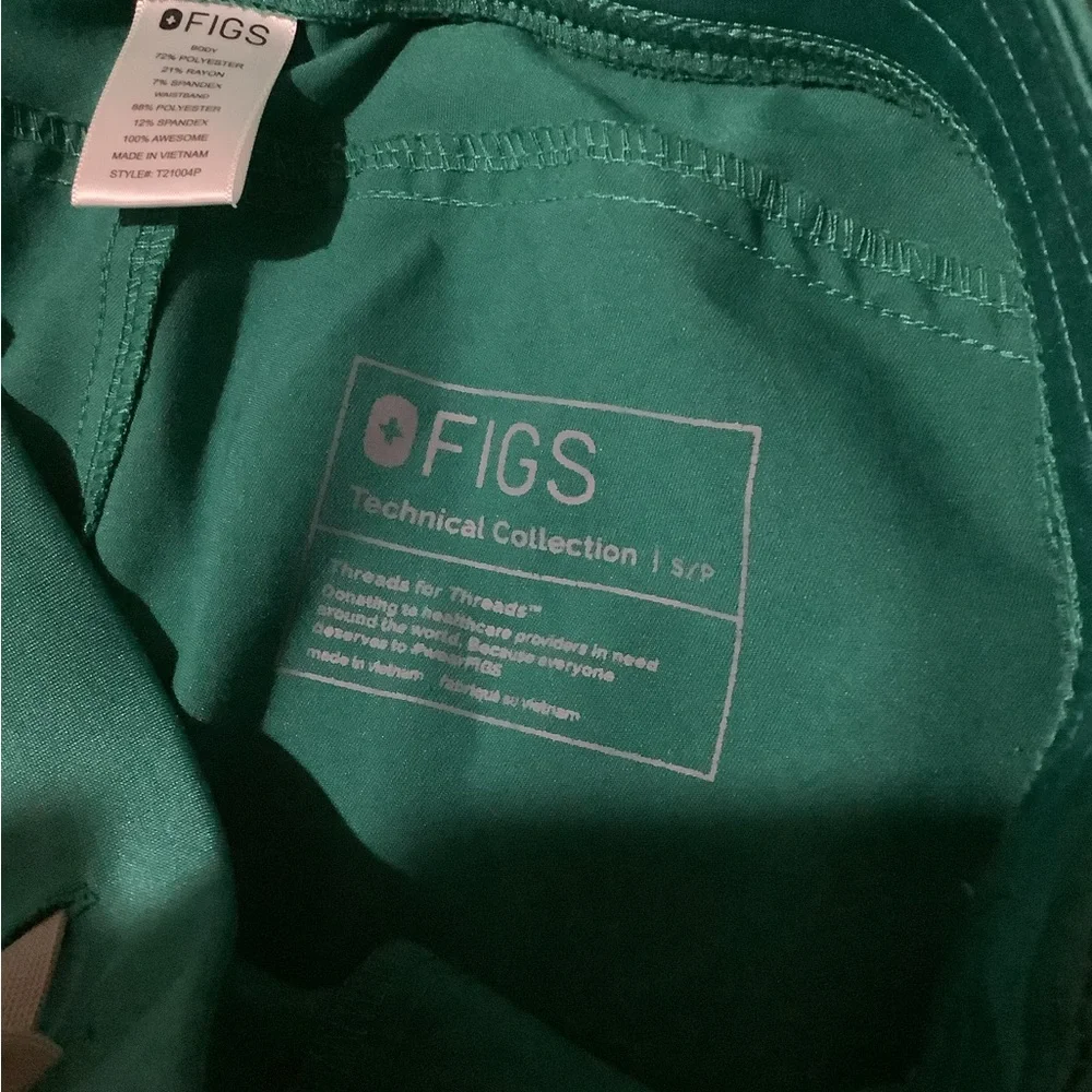 Figs Scrub Hunter Green Kade Cargo Womens Pants Small Petite S/P - Picture 8 of 8